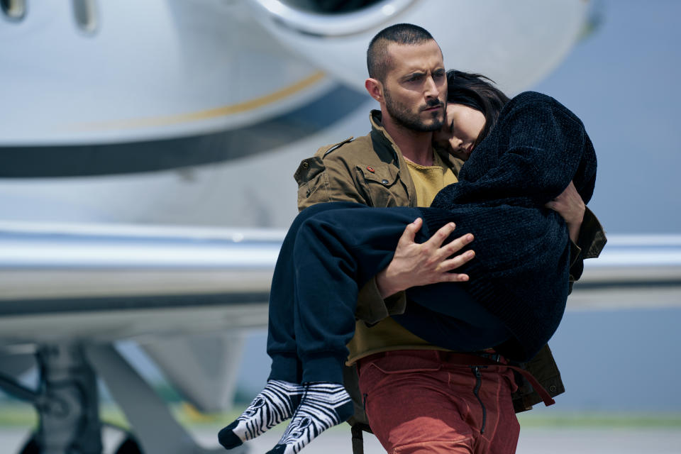 Tomer Capone as Frenchie and Karen Fukuhara as Kimiko in ‘The Boys’