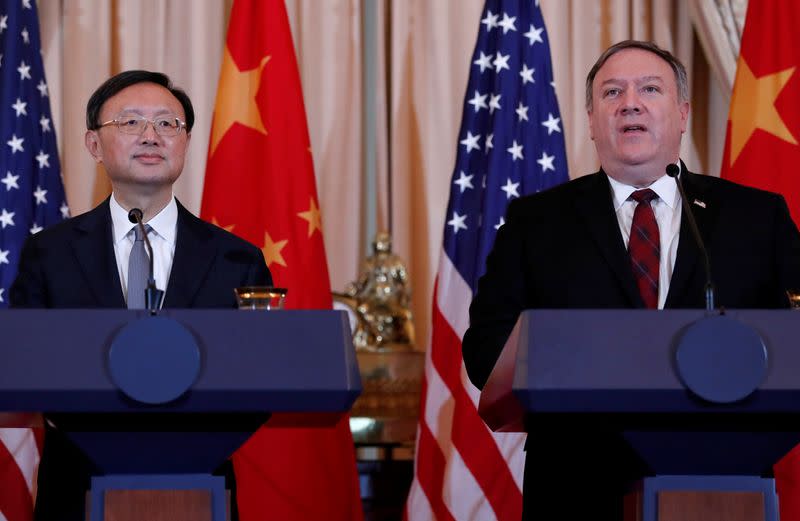 U.S. Secretary of State Mike Pompeo and Defense Secretary James Mattis hold a joint news conference with Chinese officials in Washington