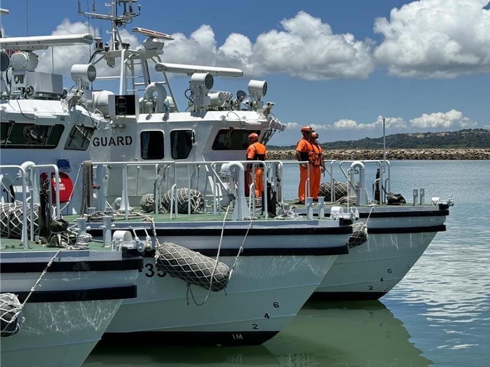 金門海巡隊今日則正常執勤出海巡航，雷達持續監控我方周圍海域，並未特別加強警戒等級。(于家麒攝)
