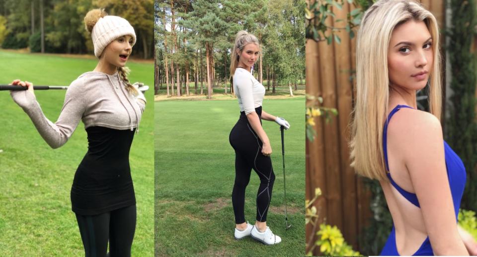 Diese Dame heißt Lucy Robson, ist 23 Jahre alt und möchte auf lange Sicht in die Golf-Spitze vorstoßen.