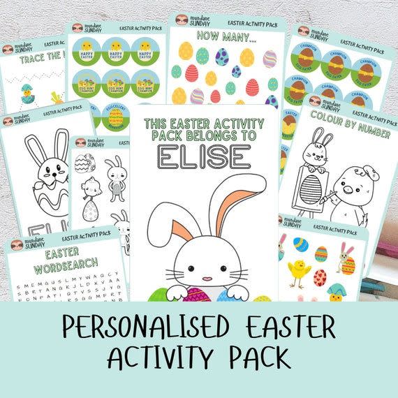 Personalized Easter Activity Packs