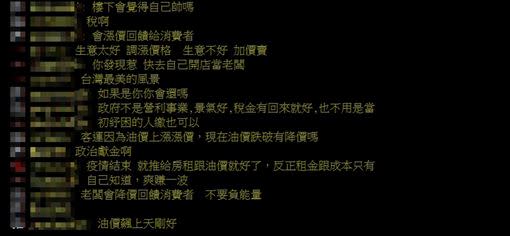 有網友在PTT上問大家「若生意爆好，老闆們會還錢給政府嗎？」反向思考的模式，也引起一番討論。（圖／翻攝自PTT）