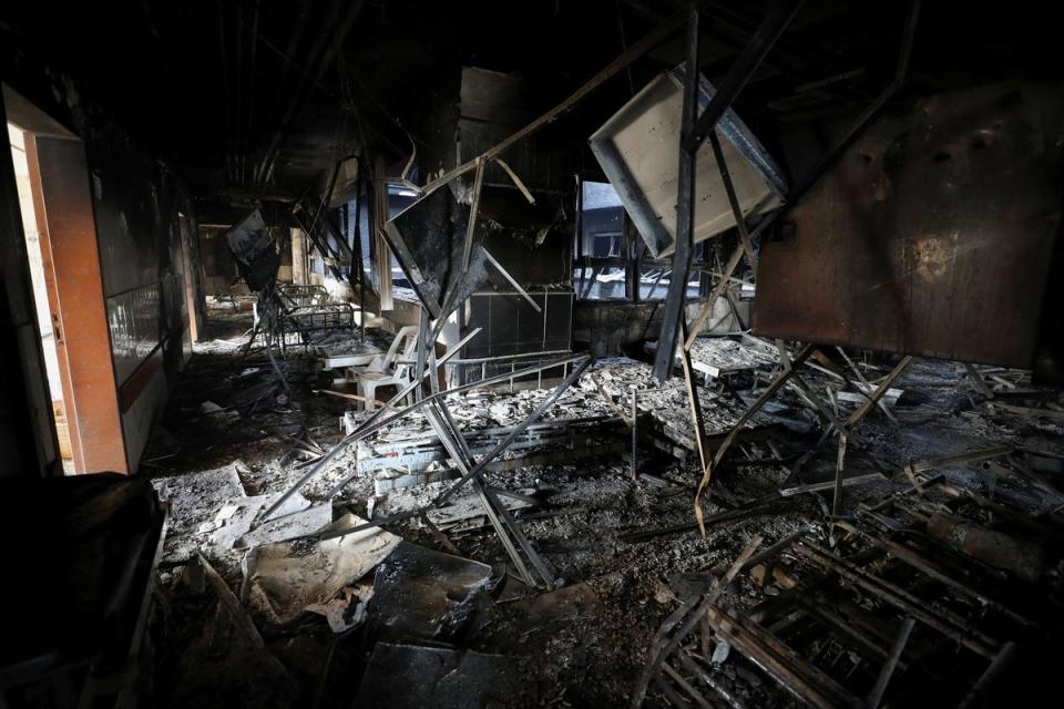 Inside a ruined hospital in Gaza (REUTERS)