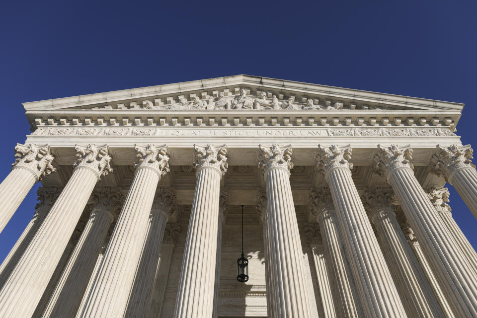 WASHINGTON D.C., UNITED STATES - DECEMBER 28: The Supreme Court of the United States building are seen in Washington D.C., United States on December 28, 2022. (Photo by Celal Gunes/Anadolu Agency via Getty Images)