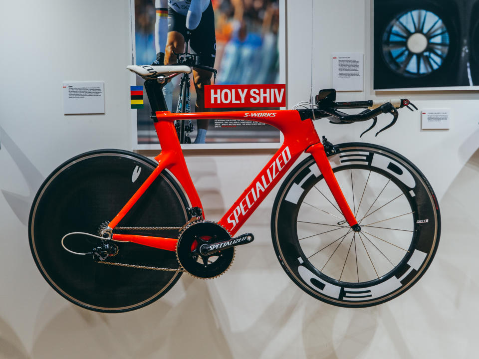 Inside the museum at Specialized HQ