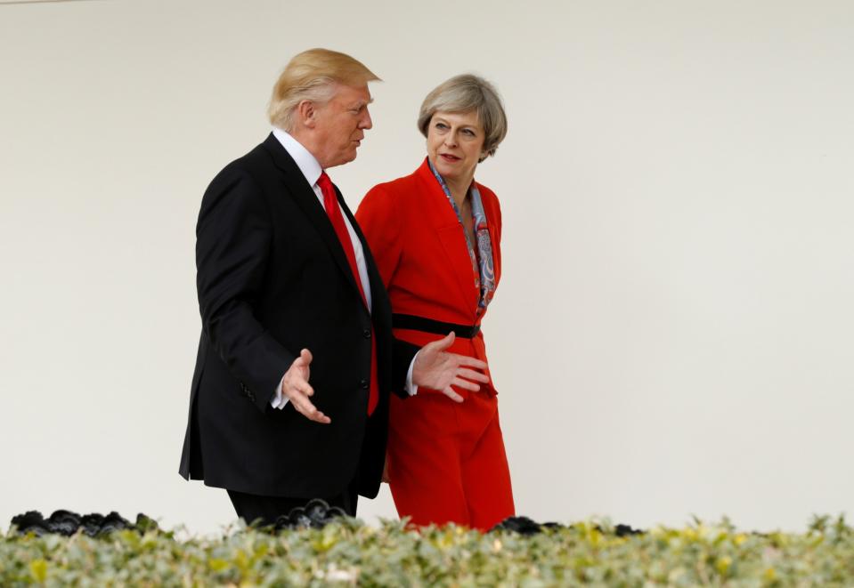 <p>Theresa May’s sartorial choices have proved <a rel="nofollow" href="https://uk.style.yahoo.com/theresa-may-wore-controversial-red-suit-election-night-081948569.html" data-ylk="slk:somewhat controversial;elm:context_link;itc:0;sec:content-canvas;outcm:mb_qualified_link;_E:mb_qualified_link;ct:story;" class="link  yahoo-link">somewhat controversial</a> since her move into No.10 last year, so perhaps it’s understandable that she may be in the market for a few additions to her wardrobe. The Prime Minister’s only entry on the updated list of gifts is a discount card from high-end footwear and handbag retailer Russel & Bromley. (Reuters/Kevin Lamarque) </p>
