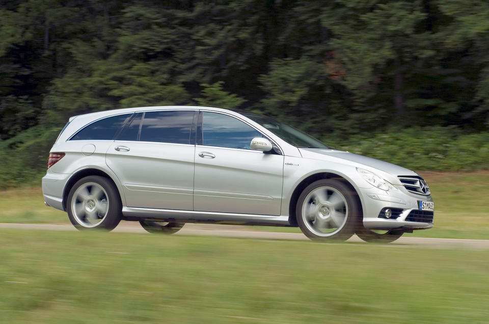 <p>The Mercedes R-Class didn’t make much sense in any form. It wasn’t that well packaged and it was rather ugly, but its cabin wasn’t a bad place to be. As a luxury family car for six it was never short of power, but if you wanted an over-abundance of horses Mercedes was happy to sell you a 6.2-litre AMG edition with <strong>503bhp</strong>.</p><p>That was enough to propel the luxo-MPV from 0-62mph in just 5.1 seconds, threatening the constitution of its occupants. Just <strong>six </strong>are on UK roads, with another three on a SORN, down from a peak of <strong>12 </strong>on the road in 2007. <strong>322 </strong>R63s were produced globally.</p><p><strong>How to get one</strong>: They occasionally appear at auctions, and sell for at least <strong>£24,000</strong>.</p>