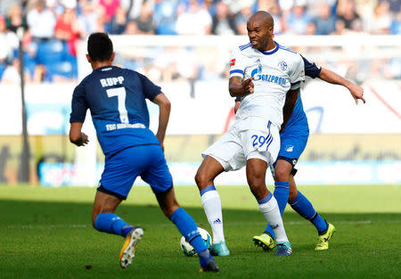 Soccer Football - Bundesliga - TSG 1899 Hoffenheim vs Schalke 04 - Rhein-Neckar-Arena, Hoffenheim, Germany - September 23, 2017 Schalke’s Naldo in action REUTERS/Michaela Rehle