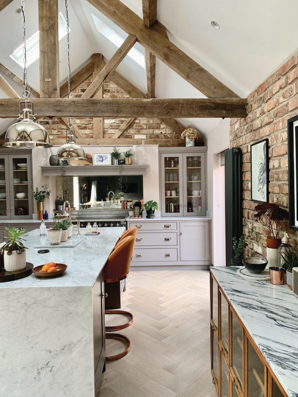<p>As the heart of the home, the kitchen is a primary and crucial space for storage, and a kitchen island can offer lots of opportunities. </p><p>'Islands also offer extra storage,' says <a href="https://www.tomhowley.co.uk/" rel="nofollow noopener" target="_blank" data-ylk="slk:Tom Howley;elm:context_link;itc:0;sec:content-canvas" class="link ">Tom Howley</a>, Design Director at the eponymous kitchen company. 'Many have cupboards to ensure your kitchen is clutter-free. Deep pan drawers can provide space for all of your cookware while other designs offer display shelves for personal pieces or to showcase high-end kitchenware.' </p><p>Pictured: Matteo Metal Bar Stool, Burnt Orange Velvet & Brushed Copper, <a href="https://www.cultfurniture.com/furniture-c10/stools-c8/matteo-metal-bar-stool-burnt-orange-velvet-p18288" rel="nofollow noopener" target="_blank" data-ylk="slk:Cult Furniture;elm:context_link;itc:0;sec:content-canvas" class="link ">Cult Furniture</a></p>