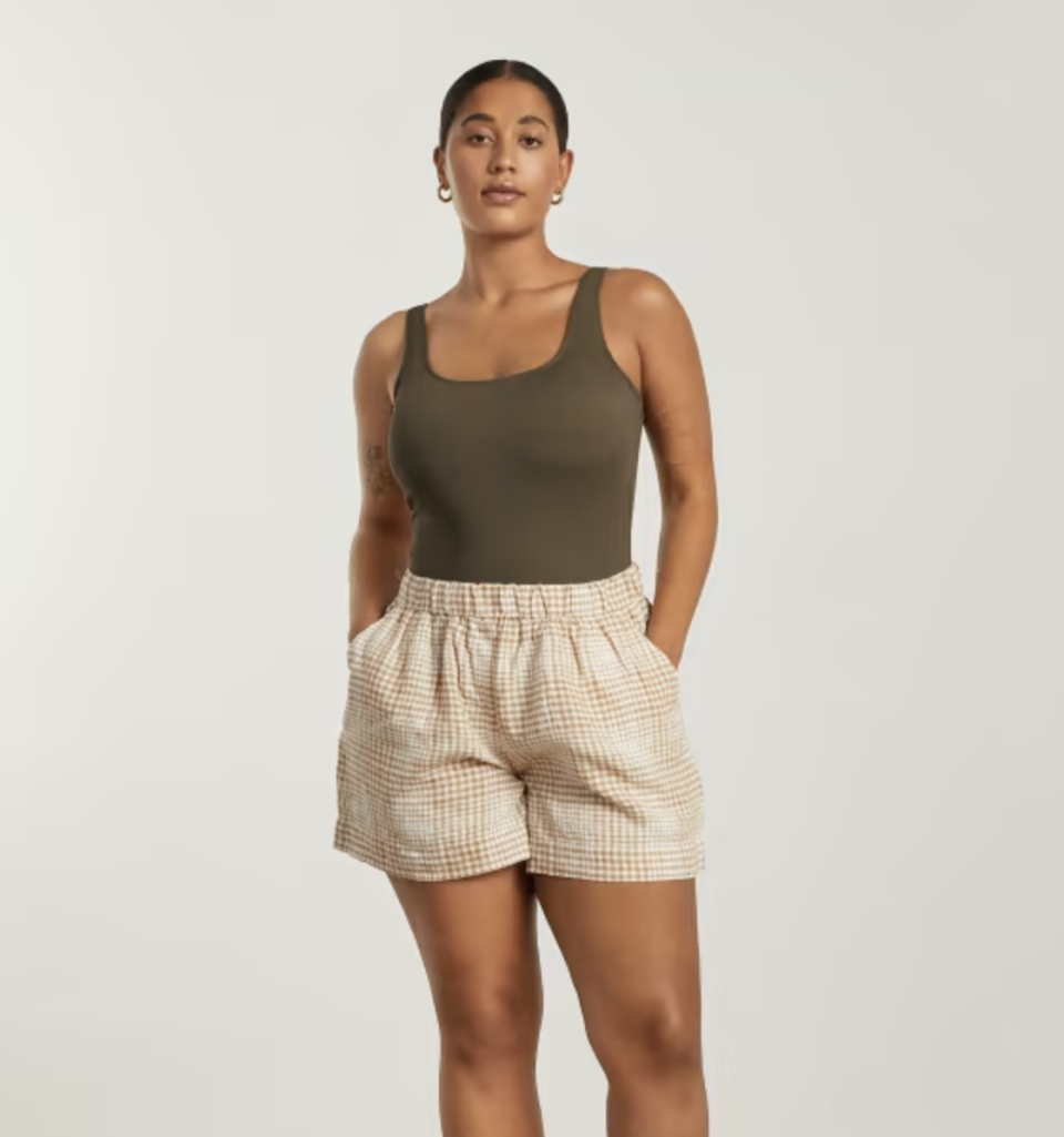 Everlane The Square-Neck One-Piece in Beech