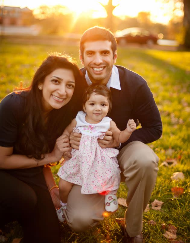 The author with Rehma and her husband in Cambridge's Harvard Square. (Photo: Courtesy of Bella Wang Photography)