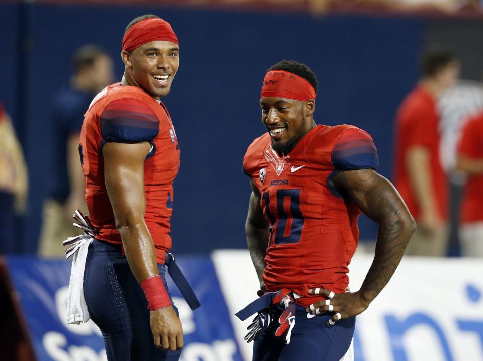 The Colts signed Trey Griffey, left, as an undrafted rookie. (AP)