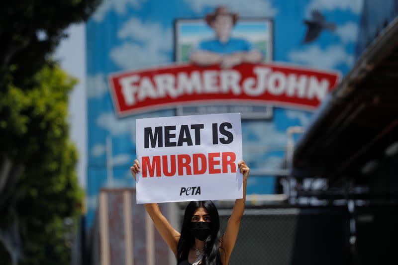 PETA protest during COVID-19 outbreak in California