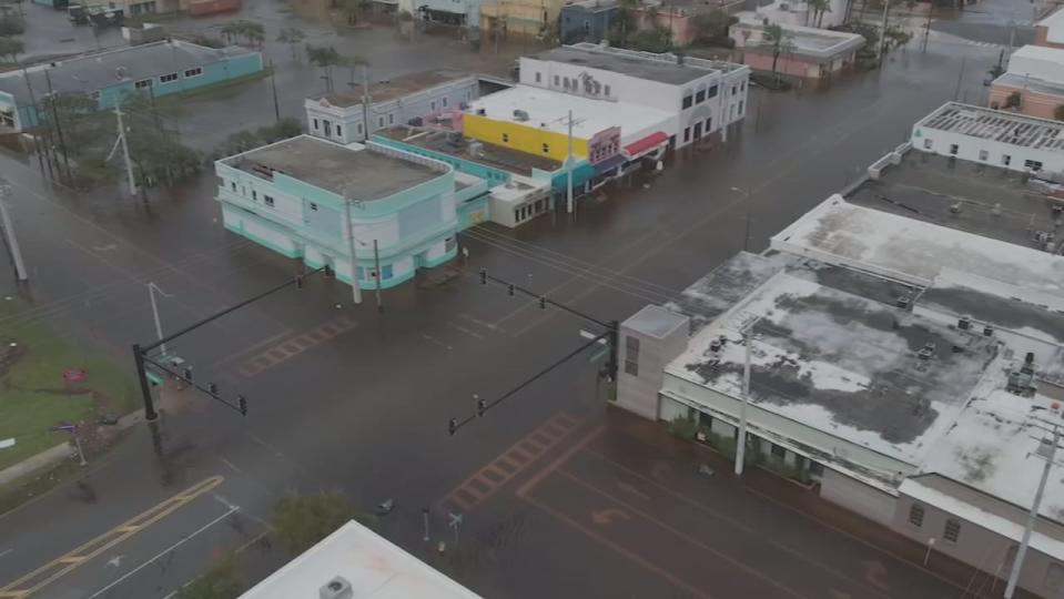 Flooding left behind by Tropical Storm Nicole in Volusia County.