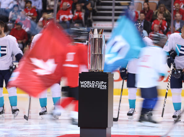 TORONTO, ON - SEPTEMBER 27: during Game One of the World Cup of Hockey 2016 final series at the Air Canada Centre on September 27, 2016 in Toronto, Canada. (Photo by Dave Sandford /World Cup of Hockey via Getty Images) *** Local Caption ***