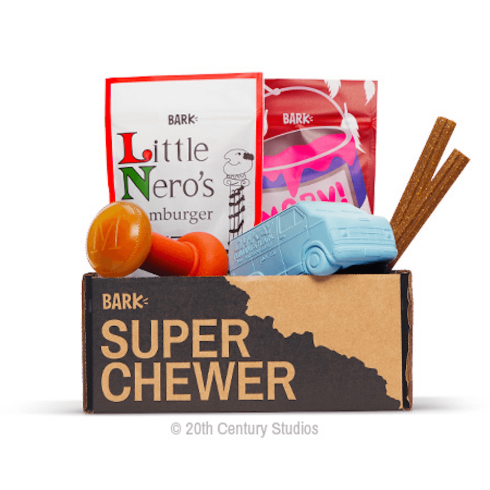 3) Super Chewer Toys & Treats Box