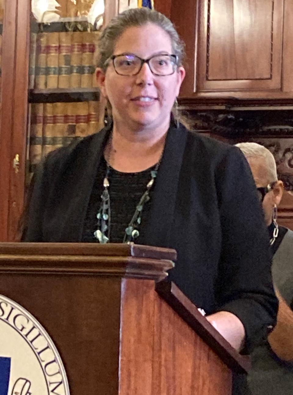 Rep. Natalie Higgins, D-Leominster, urged legislators Tuesday to fund a $20 million bump to the Massachusetts Office for Victim Assistance.