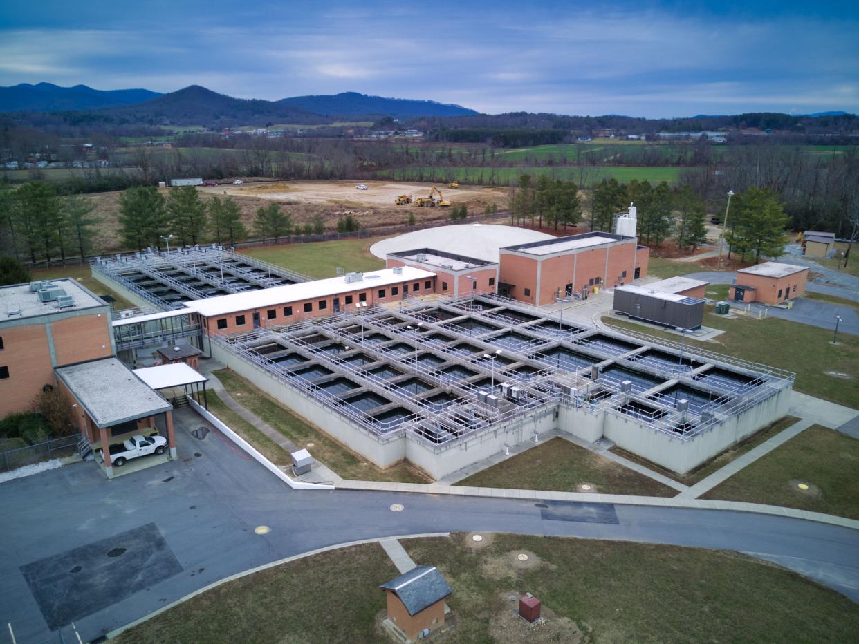 An aerial view of the current Hendersonville Water Treatment Plant.
