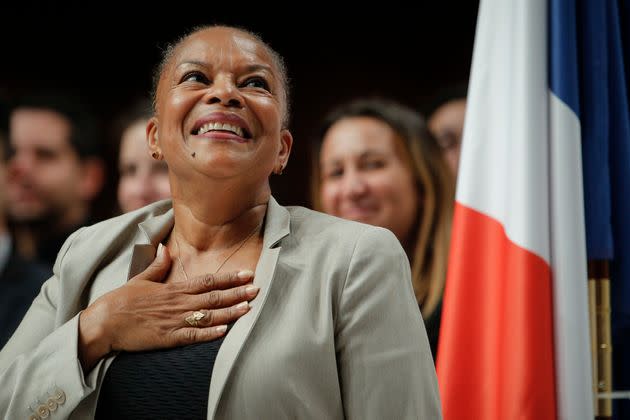 Christiane Taubira photographiée en 2017 lors d'un meeting de Benoît Hamon. (Photo: Associated Press)