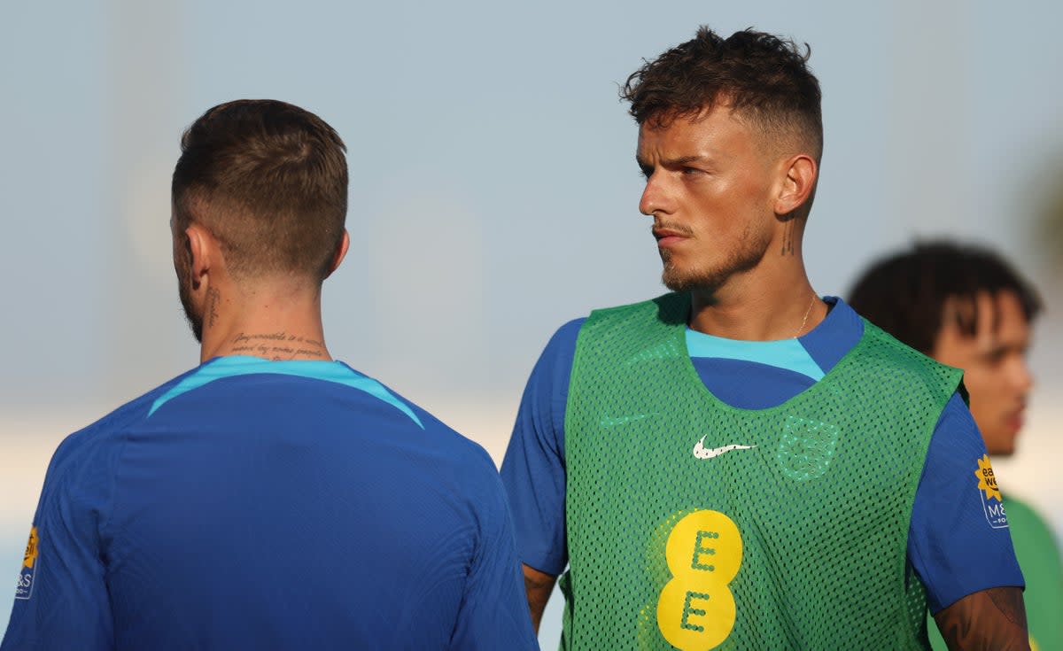 Ben White pictured in England training in Qatar (Getty Images)