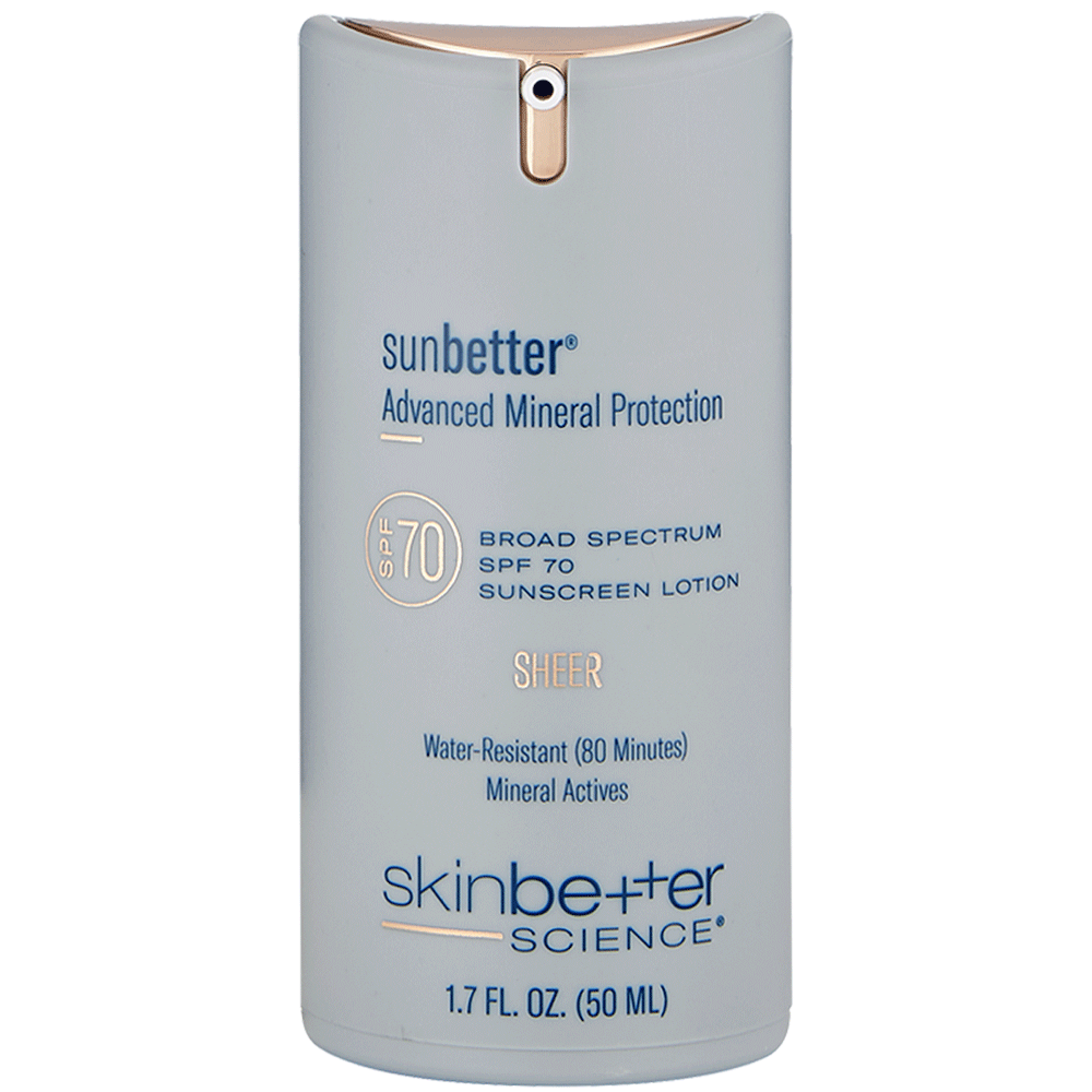 <p><a href="https://store.skinbetter.com/sunbetter-sheer-spf-70-sunscreen-lotion-50-ml" rel="nofollow noopener" target="_blank" data-ylk="slk:Shop Now;elm:context_link;itc:0;sec:content-canvas" class="link rapid-noclick-resp">Shop Now</a></p><p>sunbetter SHEER SPF 70 Sunscreen Lotion 50 ml</p><p>$75.00</p><p>skinbetter.com</p>