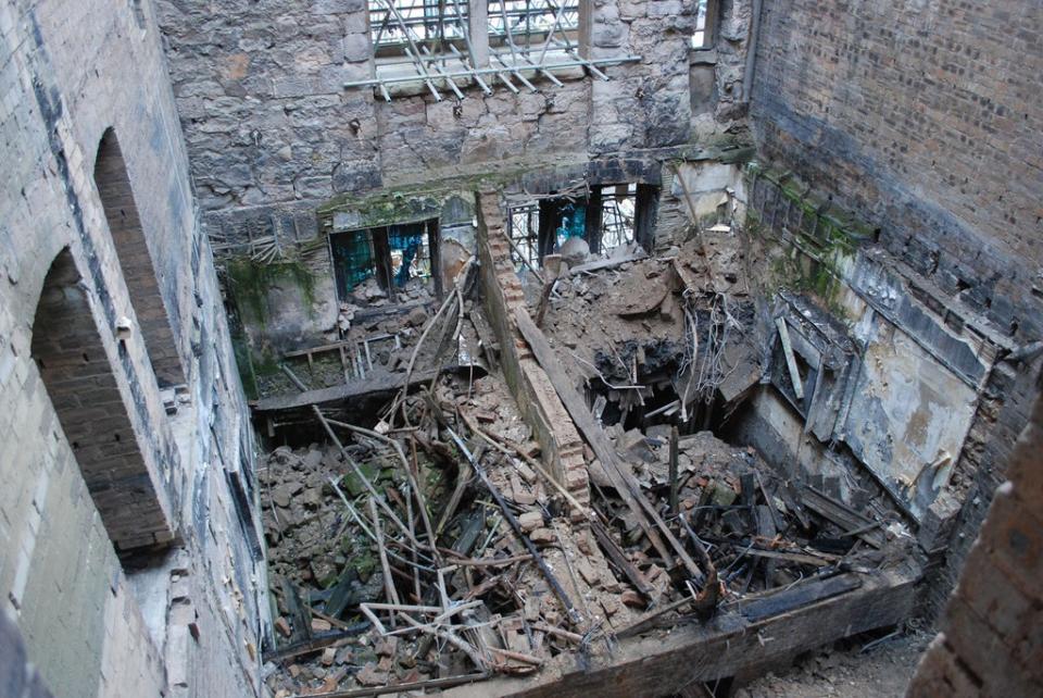 The interior of the Mackintosh building was badly damaged (SFRS/PA) (PA Media)