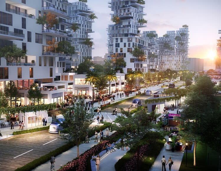 Artist’s Impression of proposed Bayshore street