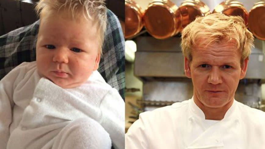 Baby Arlo and Gordon. Source: Twitter