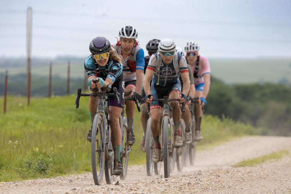 Lauren De Crescenzo (Cinch Rise) spent a large portion of the day in second place in the women's field behind Sofia Gomez Villafane an Argentinian living in Heber City, UT.