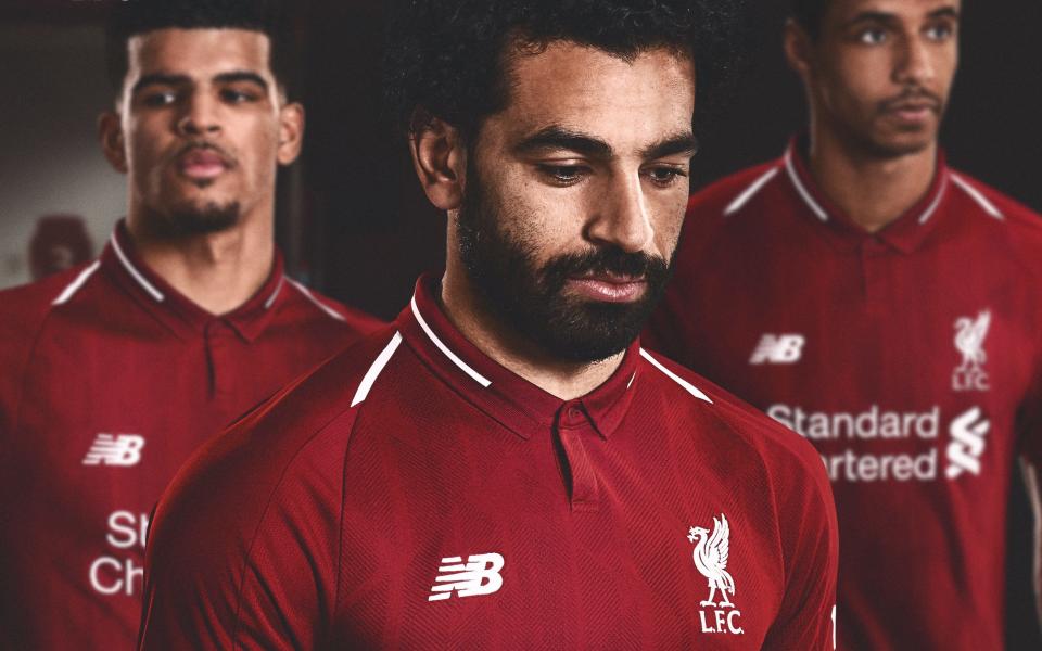 Mohamed Salah in Liverpool's new home kit - LFC