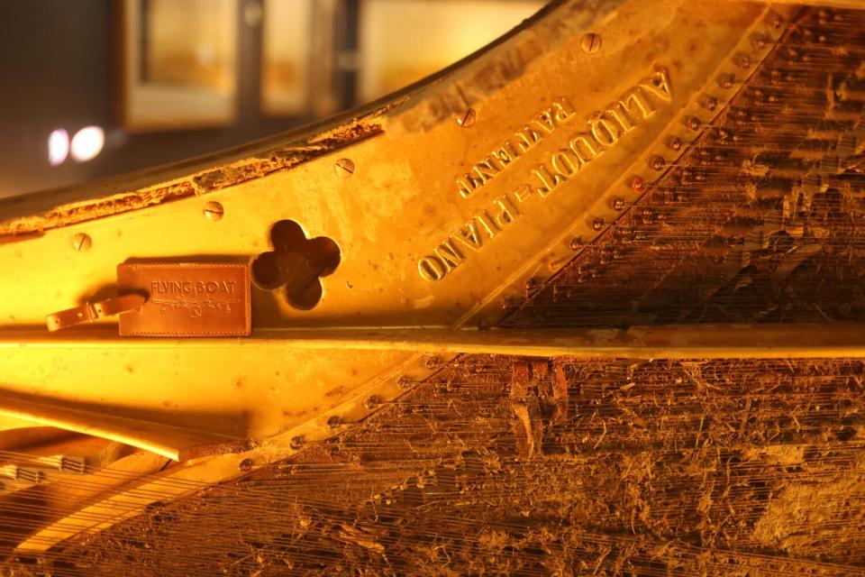 The inside of a 149-year-old piano