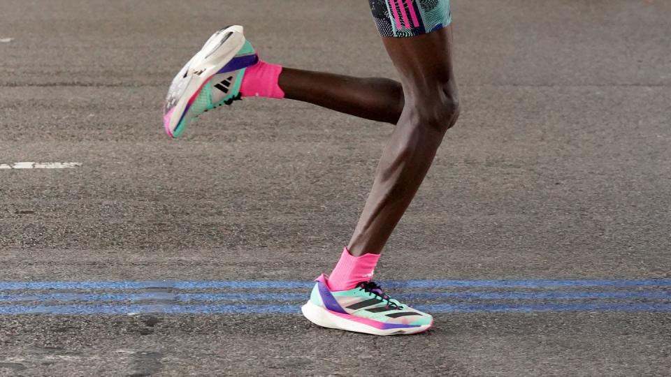 gabriel geay shoes at boston marathon