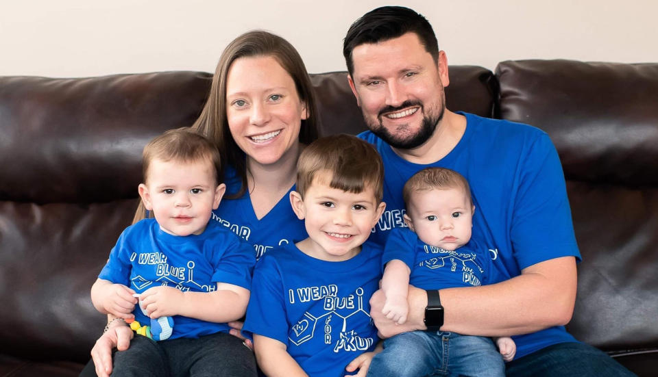 Alexa Beichler is pictured with her husband, Ian Beichler, and their three sons, Taylor, Carson and Jax. She said she hopes lawmakers start understanding how important formula is to families like hers. (Courtesy LCE Photography)