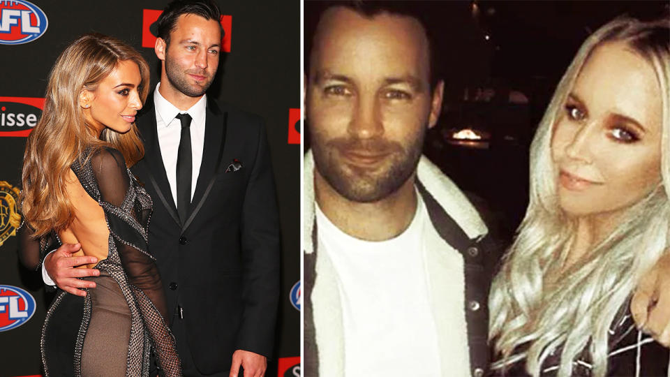 Nadia and Jimmy Bartel, pictured here before their marriage breakdown.