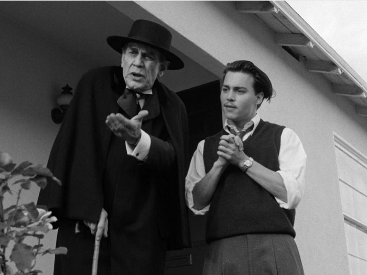 Martin Landau as Bela Lugosi and Johnny Depp as Ed Wood in Tim Burton's 'Ed Wood'