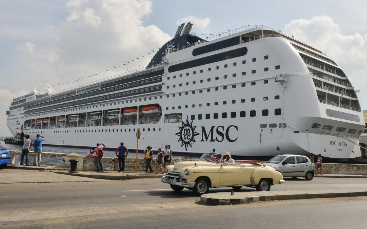 Police swooped when the MSC Opera docked in Funchal  - AFP