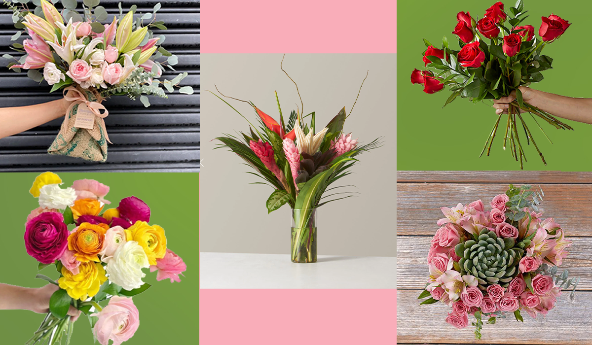 Five striking flower bouquest from Farmgirl Flowers, The Sill, ProFlowers, Bouqs Co. and H. Bloom