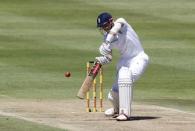 England's Alex Hales plays a shot during the second cricket test match against South Africa in Cape Town, South Africa, January 2, 2016. REUTERS/Mike Hutchings