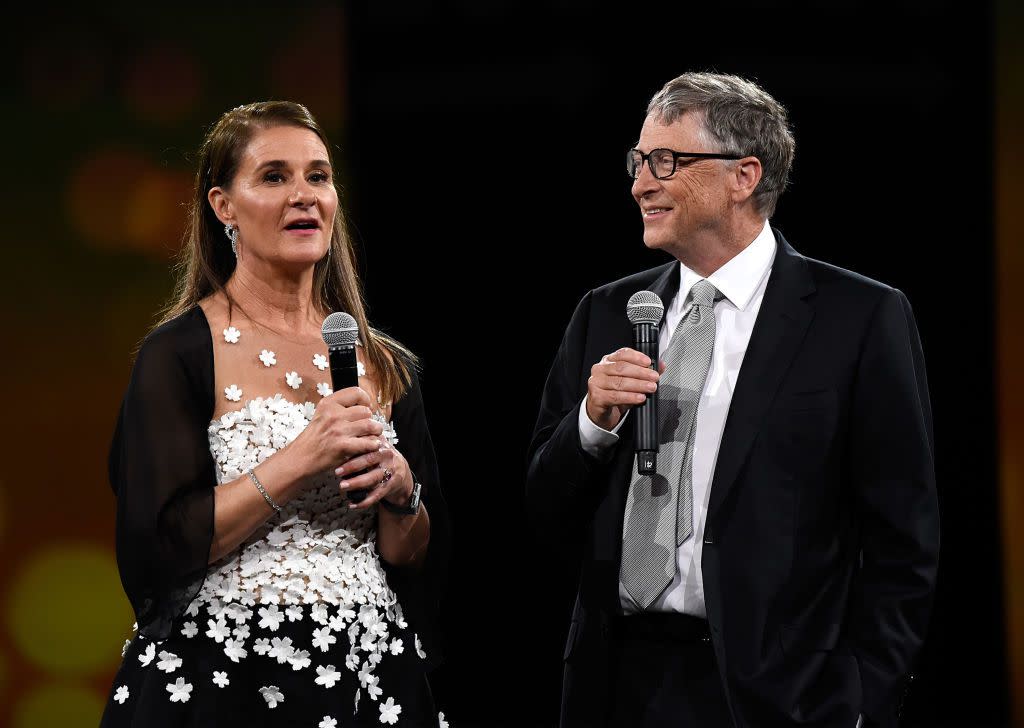 Bill and Melinda Gates pictured at the Robin Hood Foundation's 2018 Benefit.