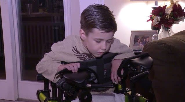 Garrett suffers from a rare condition which has left him blind. Source: WTXF