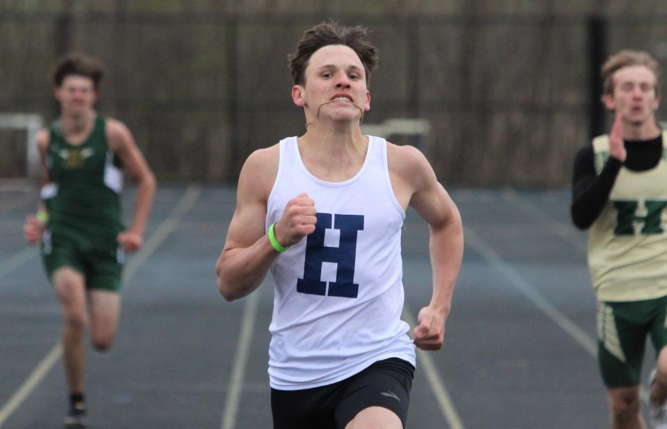 Cameron Cheetam gives Hartland a threat from the 100-meter dash through the 400.