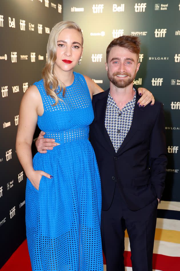 Erin Darke and Daniel Radcliffe at the premiere of Weird in 2022