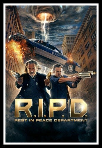 A movie poster for the film "R.I.P.D."