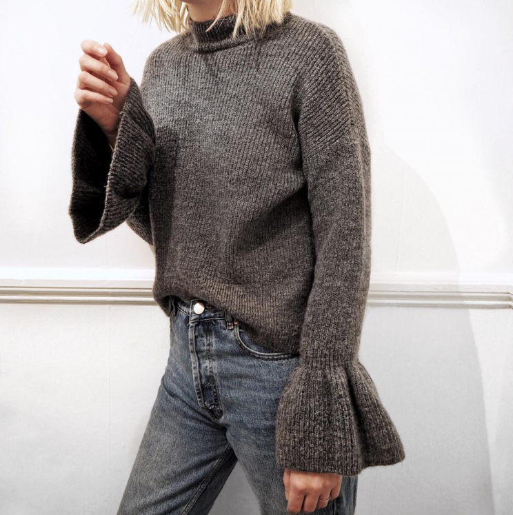 Marks and Spencer's £35 knit is being snapped up by the fashion world [Photo: Instagram/thefrugality]