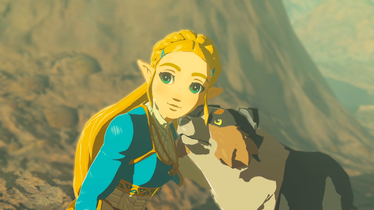 Zelda and a dog