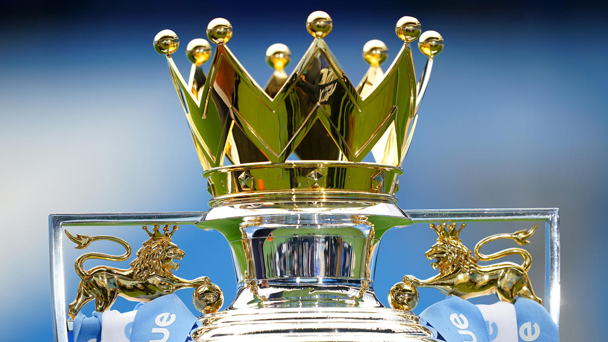  How to watch Premier League live streams — Premier League trophy against a blue background 