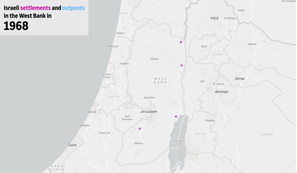 A look at how West Bank settlements have grown over the years