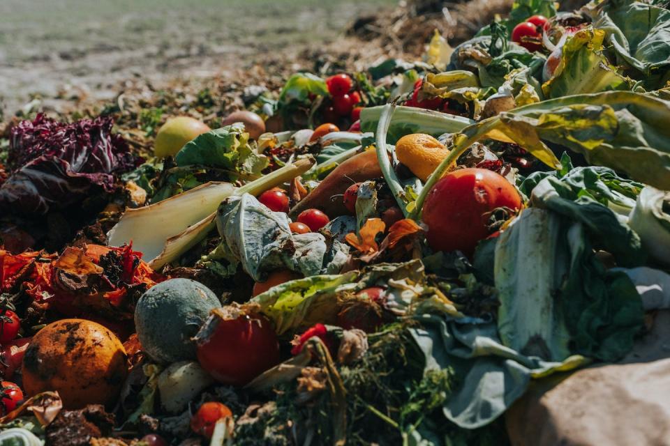 Food waste in landfill emits methane but it can instead be used to produce valuable compost and biogas. Shutterstock