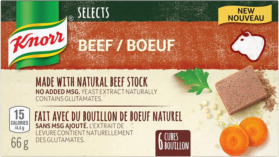 Knorr Selects Bouillon Cubes Beef, 3 pack. Image via Amazon.