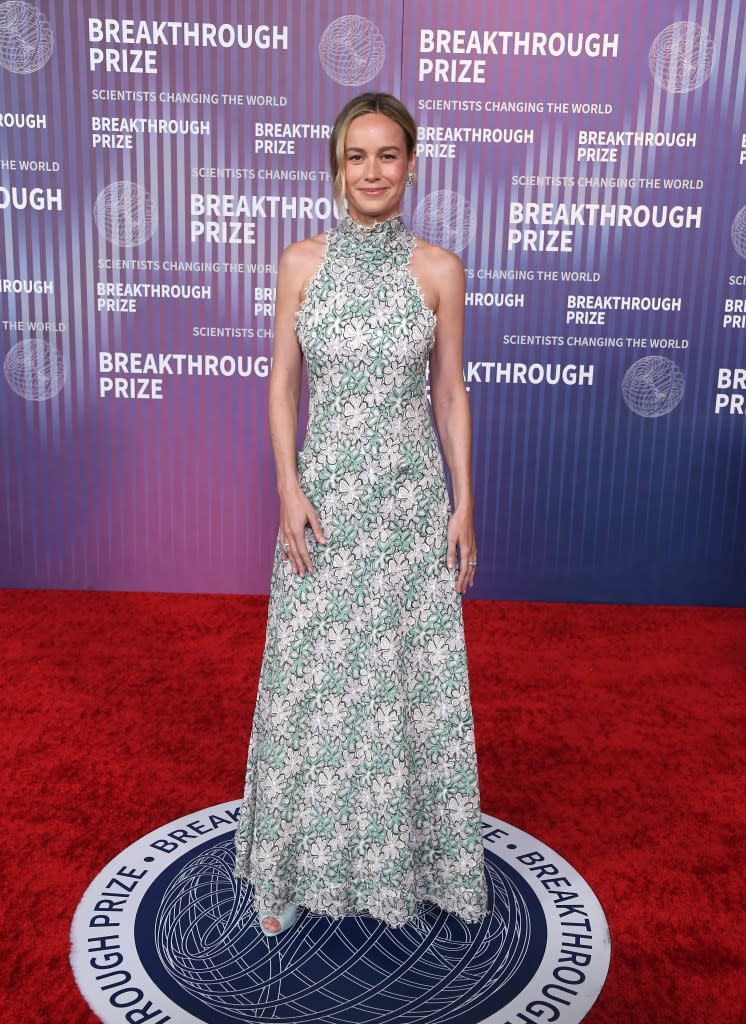 LOS ANGELES, CALIFORNIA - APRIL 13: Brie Larson arrives at the 10th Annual Breakthrough Prize Ceremony at Academy Museum of Motion Pictures on April 13, 2024 in Los Angeles, California.